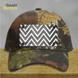 Gray White Chevron Oil Rubbed Novelty License Plate Hat Cotton / Camoflauge