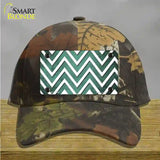 Mint White Chevron Oil Rubbed Novelty License Plate Hat Cotton / Camoflauge