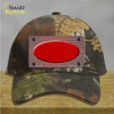 Red White Small Chevron Oval Oil Rubbed Novelty License Plate Hat Cotton / Camoflauge