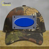 Blue White Small Chevron Oval Oil Rubbed Novelty License Plate Hat Cotton / Camoflauge