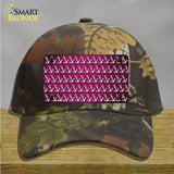 Pink White Anchor Oil Rubbed Novelty License Plate Hat Cotton / Camoflauge