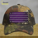 Purple White Anchor Oil Rubbed Novelty License Plate Hat Cotton / Camoflauge