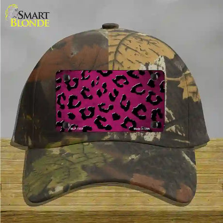 Pink Black Cheetah Oil Rubbed Novelty License Plate Hat Cotton / Camoflauge