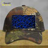 Blue Black Cheetah Oil Rubbed Novelty License Plate Hat Cotton / Camoflauge