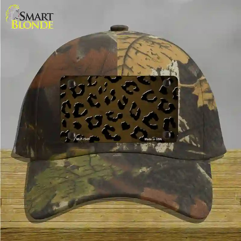 Brown Black Cheetah Oil Rubbed Novelty License Plate Hat Cotton / Camoflauge