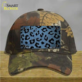 Light Blue Black Cheetah Oil Rubbed Novelty License Plate Hat Cotton / Camoflauge