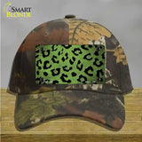 Lime Green Black Cheetah Oil Rubbed Novelty License Plate Hat Cotton / Camoflauge