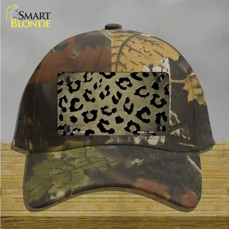 Gold Black Cheetah Oil Rubbed Novelty License Plate Hat Cotton / Camoflauge