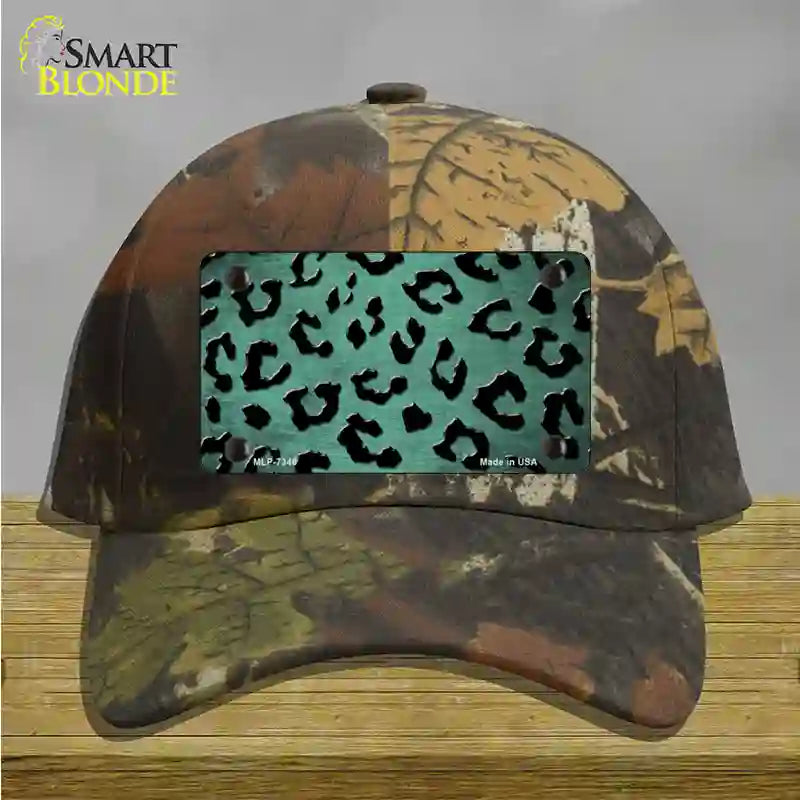 Mint Black Cheetah Oil Rubbed Novelty License Plate Hat Cotton / Camoflauge