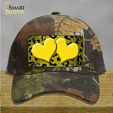 Yellow Black Cheetah Hearts Oil Rubbed Novelty License Plate Hat Cotton / Camoflauge