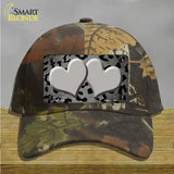 Gray Black Cheetah Hearts Oil Rubbed Novelty License Plate Hat Cotton / Camoflauge