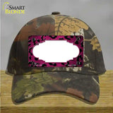 Pink Black Cheetah Scallop Oil Rubbed Novelty License Plate Hat Cotton / Camoflauge