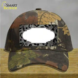 Gray Black Cheetah Scallop Oil Rubbed Novelty License Plate Hat Cotton / Camoflauge