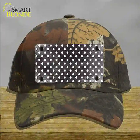 Black White Small Dots Oil Rubbed Novelty License Plate Hat Cotton / Camoflauge