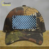 Light Blue White Small Dots Oil Rubbed Novelty License Plate Hat Cotton / Camoflauge