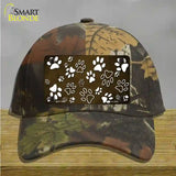 Brown White Paw Oil Rubbed Novelty License Plate Hat Cotton / Camoflauge