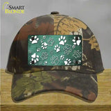 Mint White Paw Oil Rubbed Novelty License Plate Hat Cotton / Camoflauge