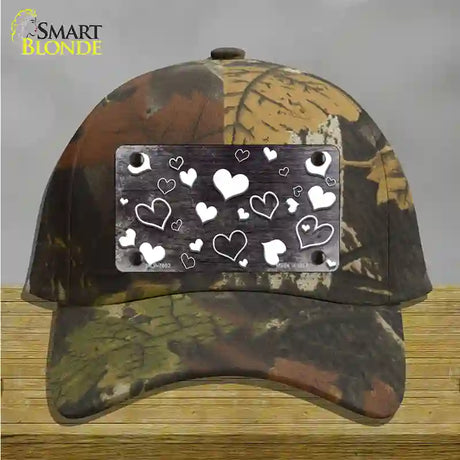 Black White Love Oil Rubbed Novelty License Plate Hat Cotton / Camoflauge