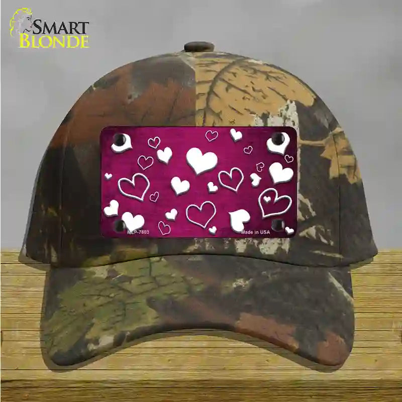 Pink White Love Oil Rubbed Novelty License Plate Hat Cotton / Camoflauge