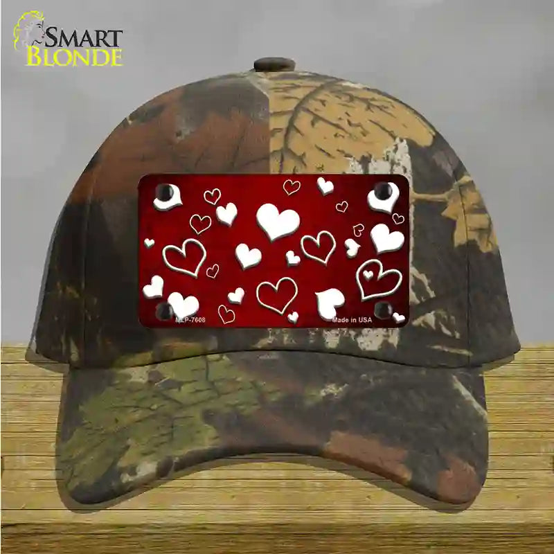 Red White Love Oil Rubbed Novelty License Plate Hat Cotton / Camoflauge