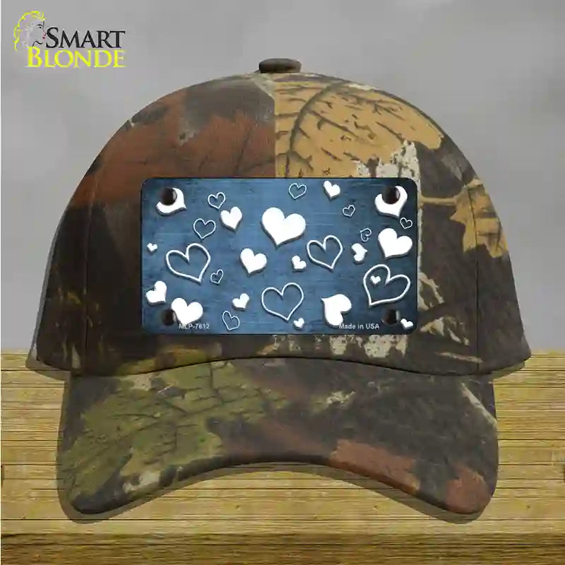 Light Blue White Love Oil Rubbed Novelty License Plate Hat Cotton / Camoflauge