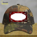 Red White Scallop Butterfly Oil Rubbed Novelty License Plate Hat Cotton / Camoflauge