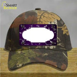 Purple White Dragonfly Scallop Oil Rubbed Novelty License Plate Hat Cotton / Camoflauge