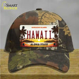 Hawaii Hawaiian Islands Novelty License Plate Hat Cotton / Camoflauge