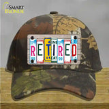 Retired License Plate Art Wood Novelty License Plate Hat Cotton / Camoflauge