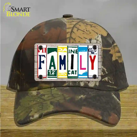 Family License Plate Art Wood Novelty License Plate Hat Cotton / Camoflauge