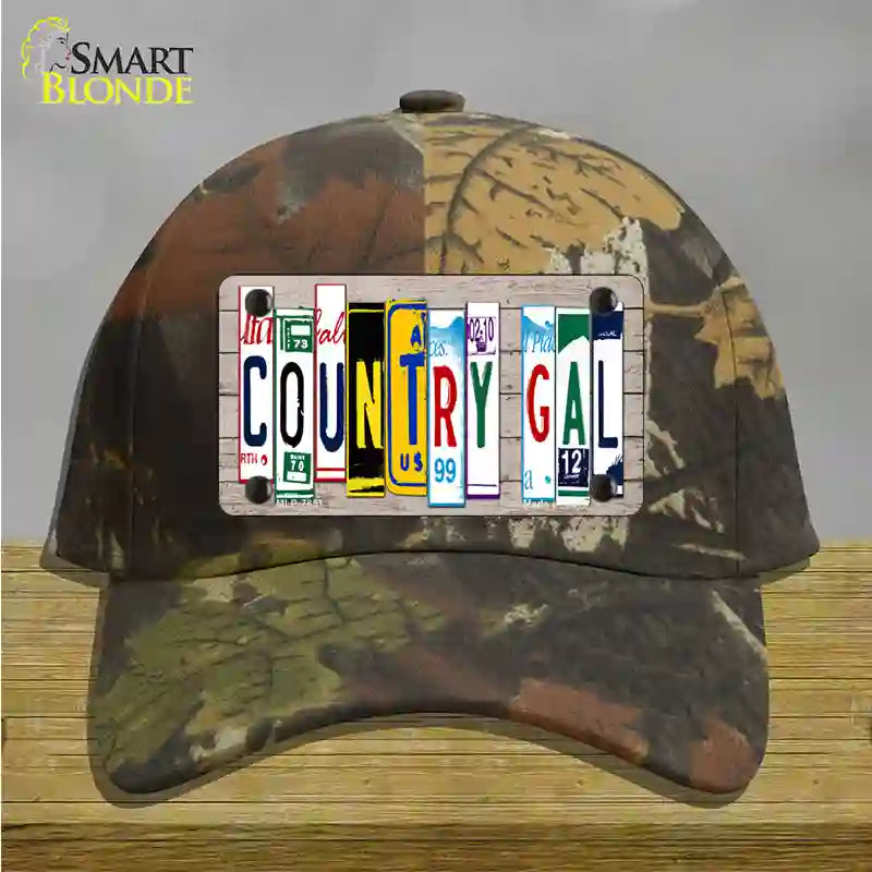 Country Gal Plate Art Novelty License Plate Hat Cotton / Camoflauge