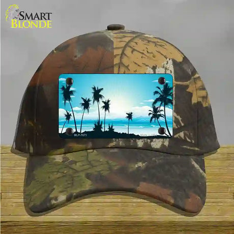 Sunset Blue Novelty License Plate Hat Cotton / Camoflauge