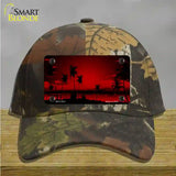 Sunset Red Novelty License Plate Hat Cotton / Camoflauge