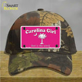 Carolina Girl Pink Novelty License Plate Hat Cotton / Camoflauge