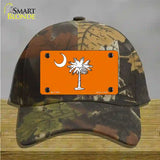 South Carolina Flag Orange Novelty License Plate Hat Cotton / Camoflauge