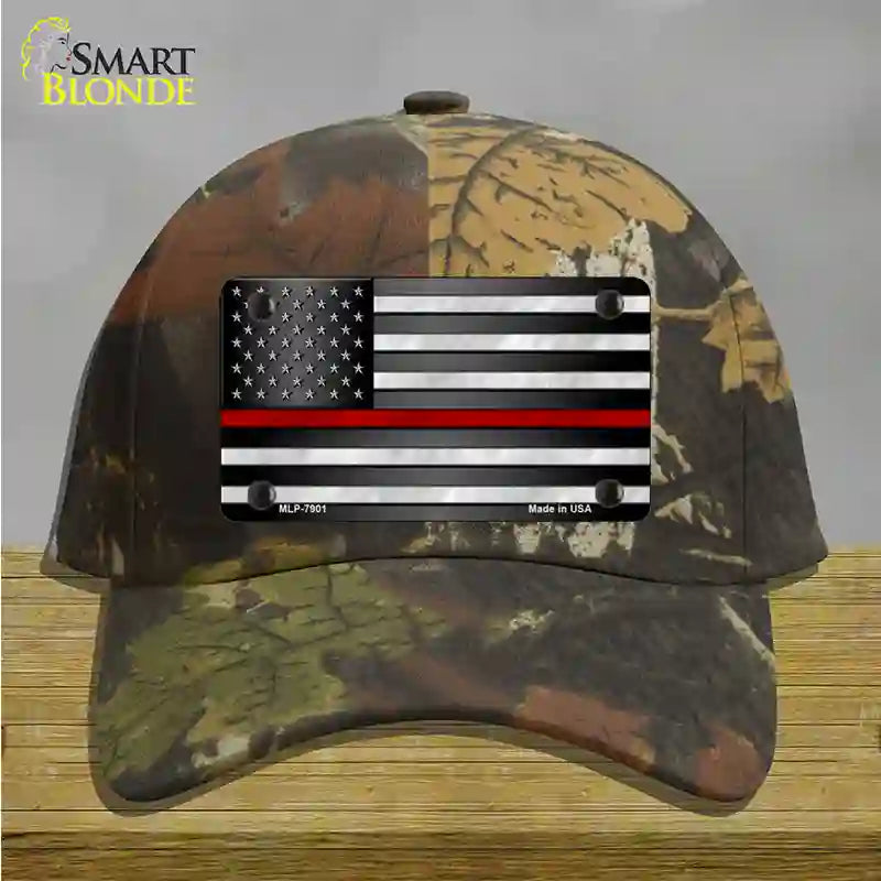 American Flag Thin Red Line Novelty License Plate Hat Cotton / Camoflauge