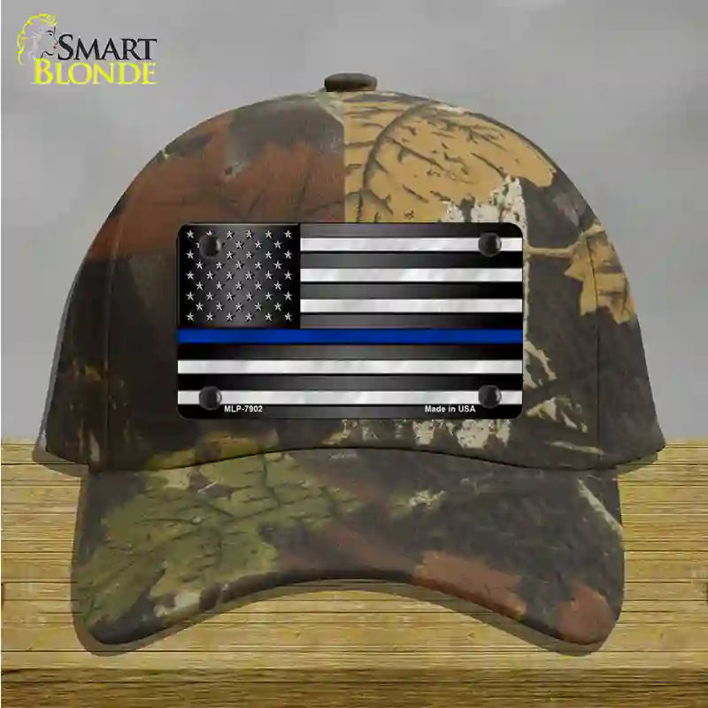 American Flag Thin Blue Line Novelty License Plate Hat Cotton / Camoflauge