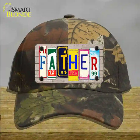 Father Wood License Plate Art Novelty License Plate Hat Cotton / Camoflauge