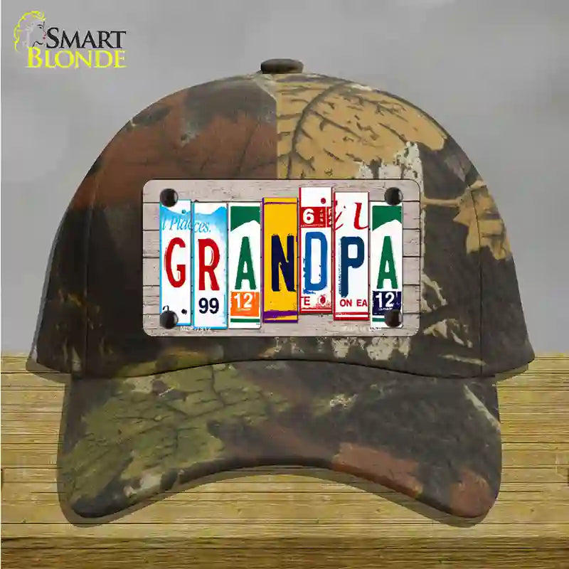 Grandpa Wood License Plate Art Novelty License Plate Hat Cotton / Camoflauge