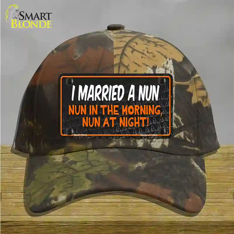 I Married A Nun Novelty License Plate Hat Cotton / Camoflauge