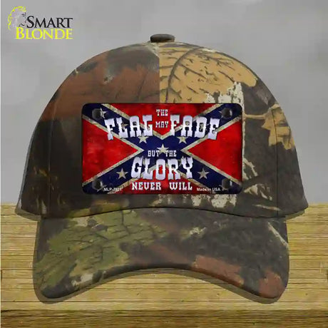 Flag May Fade Novelty License Plate Hat Cotton / Camoflauge