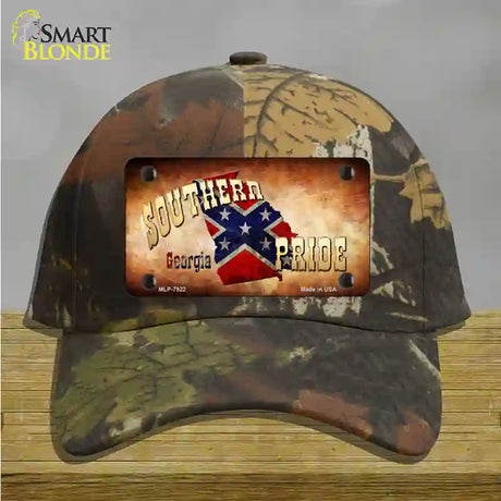 Southern Pride Georgia Novelty License Plate Hat Cotton / Camoflauge