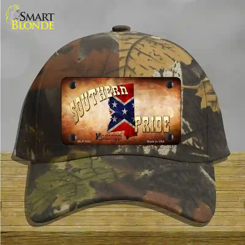 Southern Pride Mississippi Novelty License Plate Hat Cotton / Camoflauge