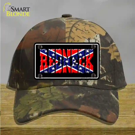 Redneck Confederate Flag Black Novelty License Plate Hat Cotton / Camoflauge