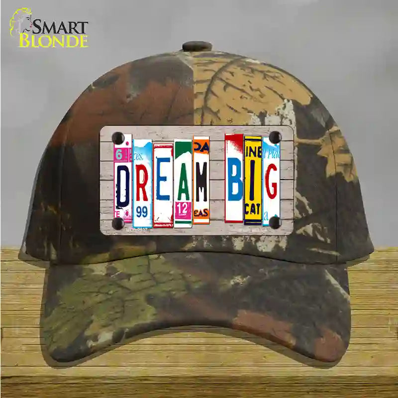 Dream Big Wood License Plate Art Novelty License Plate Hat Cotton / Camoflauge