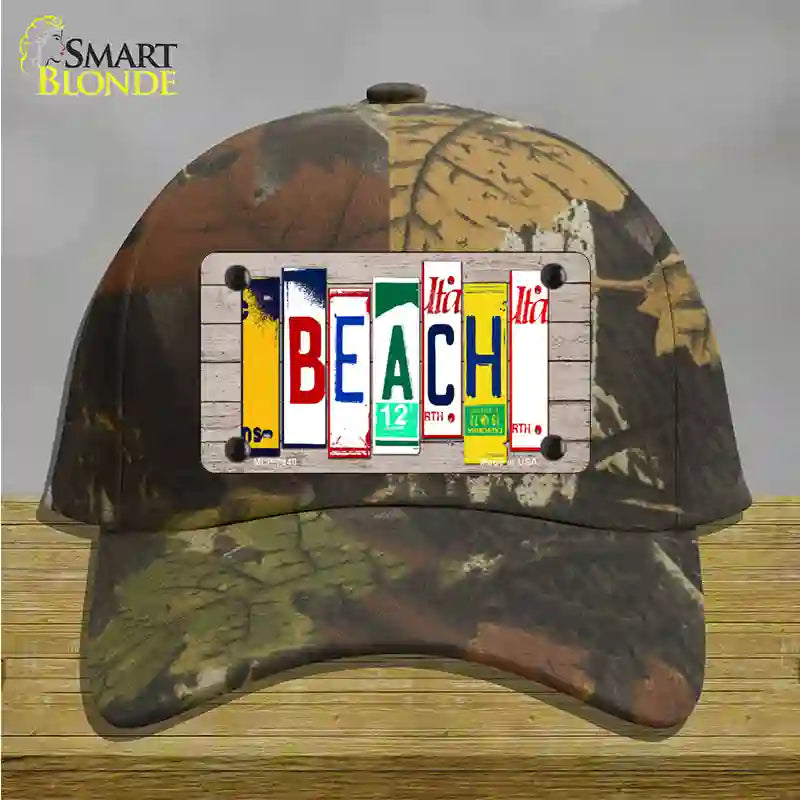 Beach Wood License Plate Art Novelty License Plate Hat Cotton / Camoflauge