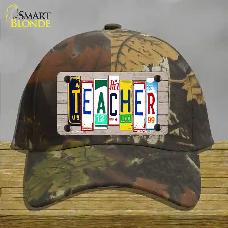 Teacher Wood License Plate Art Novelty License Plate Hat Cotton / Camoflauge