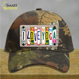 I Love Yoga Wood License Plate Art Novelty License Plate Hat Cotton / Camoflauge