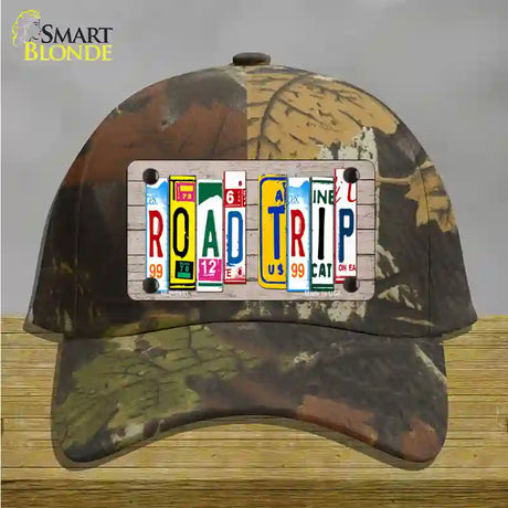 Road Trip Wood License Plate Art Novelty License Plate Hat Cotton / Camoflauge