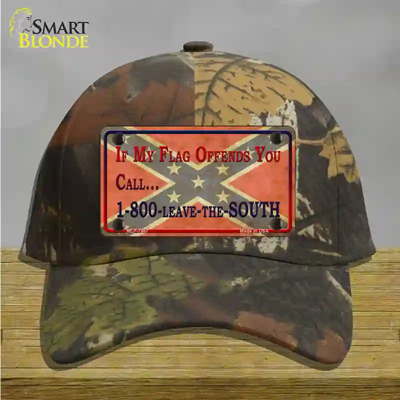 Leave The South Novelty License Plate Hat Cotton / Camoflauge